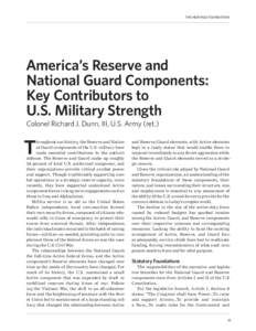 ﻿  THE HERITAGE FOUNDATION America’s Reserve and National Guard Components: