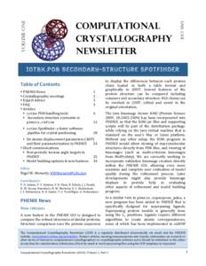 Computational Crystallography Newsletter  JULY MMX