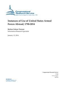 Instances of Use of United States Armed Forces Abroad, 