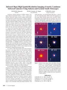 Infrared 18μm High-Spatial-Resolution Imaging of nearby Luminous Infrared Galaxies Using Subaru and Gemini South Telescopes IMANISHI, Masatoshi