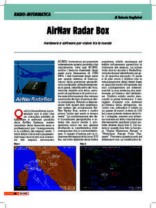 RADIO-INFORMATICA  di Roberto Guglielmi AirNav Radar Box Hardware e software per volare tra le nuvole