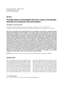 Environ. Biosafety Res–103 © ISBR, EDP Sciences, 2003 DOI: ebr:Review