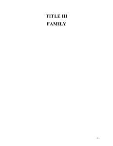 TITLE III FAMILY -1-  CHAPTER 3-1