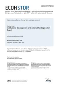 Institutional Development and Colonial Heritage within Brazil