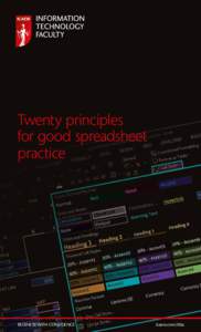 Twenty principles for good spreadsheet practice Business with CONFIDENCE