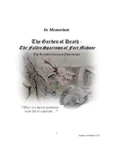 In Memoriam  1 Garden of Death  THE GARDEN OF DEATH :