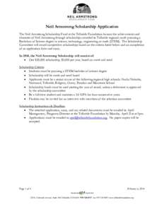 Microsoft Word - Neil Armstrong Scholarship.Application2014.docx