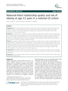 Maternal-infant relationship quality and risk of obesity at age 5.5�years in a national US cohort