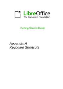 Getting Started Guide  Appendix A Keyboard Shortcuts  Copyright