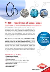 Vi 480 – redefinition of border areas Special FKM for hot water or water vapour applications Modern FKM (FPM / fluoroelastomer) sealing compounds can be used today in situations where they are exposed to many d