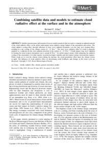 METEOROLOGICAL APPLICATIONS Meteorol. Appl. 18: 324–Published online in Wiley Online Library (wileyonlinelibrary.com) DOI: met.285  Combining satellite data and models to estimate cloud