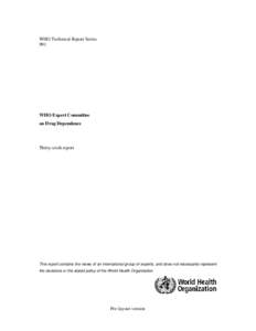 WHO Technical Report Series 991 WHO Expert Committee on Drug Dependence