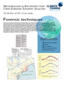 METEOROLOGICAL RECONSTRUCTION USING FORENSIC SYNOPTIC ANALYSIS The Weather of 1785: A Case Study temperature (ûF)