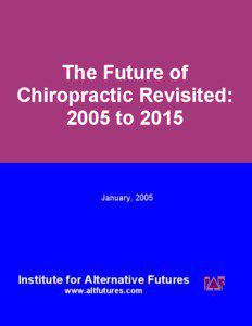 Microsoft Word - Future of Chiropractic Revisted.doc