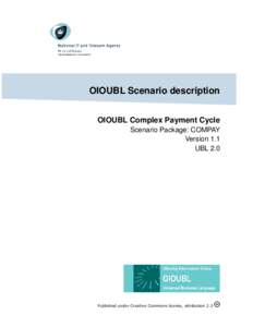 OIOUBL Scenario description OIOUBL Complex Payment Cycle Scenario Package: COMPAY Version 1.1 UBL 2.0