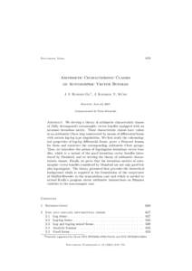 619  Documenta Math. Arithmetic Characteristic Classes of Automorphic Vector Bundles