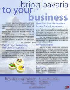bring bavaria  to your business