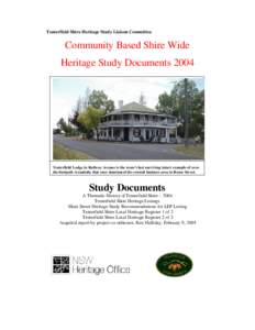 Tenterfield Shire Heritage Study Liaison Committee  Community Based Shire Wide Heritage Study DocumentsTenterfield Lodge in Railway Avenue is the town’s last surviving intact example of overthe-footpath verandah