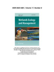 ISSN, Volume 17, Number 6  This article was published in the above mentioned Springer issue. The material, including all portions thereof, is protected by copyright; all rights are held exclusively by Springer 