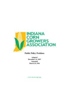 Public Policy Positions Adopted December 14, 2015 Amended March 28, 2016