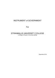 ARTICLES and INSTRUMENTS of GOVERNMENT
