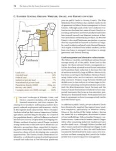 74  The State of the Dry Forest Zone and its Communities C. E astern C entral Oregon: Wheeler, Grant,