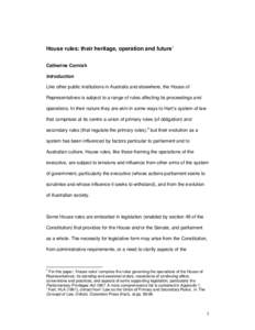 Microsoft Word - House Rules their heritage operation and future  CC.doc