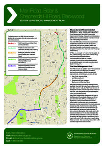 Main Road, Belair & Shepherds Hill Road, Blackwood EDITION 2 DRAFT ROAD MANAGEMENT PLAN Discussion and Recommended Solutions – your views are important