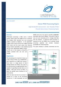   SOLUTION BRIEF   Dense FPGA Processing Engine  High Bandwidth Interconnects  And  Powerful FPGAs   Provide Dense Sensor Processing Engine 