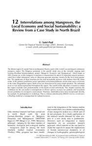 12  Interrelations among Mangroves, the Local Economy and Social Sustainability: a Review from a Case Study in North Brazil U. Saint-Paul
