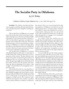 Welday: The Socialist Party in Oklahoma [Feb[removed]