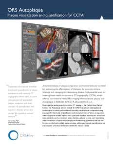 ORS Autoplaque  Plaque visualization and quantification for CCTA level-based quantification of plaque components with coronary CT