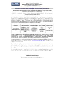 REPÚBLICA BOLIVARIANA DE VENEZUELA MINISTERIO DEL PODER POPULAR DE PLANIFICACIÓN Y FINANZAS COMISIÓN DE ADMINISTRACIÓN DE DIVISAS (CADIVI) COMISIÓN DE CONTRATACIONES  CONCURSO ABIERTO Nº CADIVI-COMISIÓN DE CONTRAT