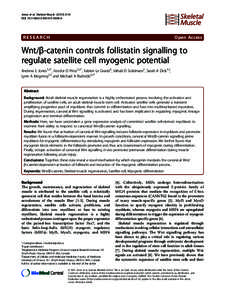 Wnt/β-catenin controls follistatin signalling to regulate satellite cell myogenic potential