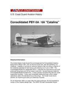U.S. Coast Guard Aviation History  Consolidated PBY-5A / 6A 