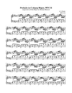Prelude in C-sharp Major, WTC II (engraved in D-flat Major by Michael Monroe) J. S. Bach BWV 872  !