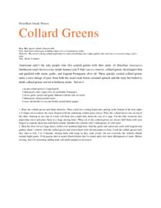 Collard greens / Food and drink / Cuisine / Leaf vegetables / Soul food / Brassica