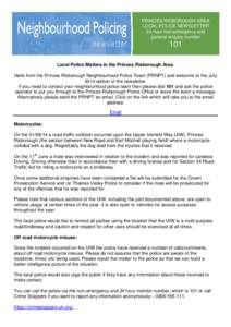 Microsoft Word - Princes Risborough Area Local Police Newsletter July 2014
