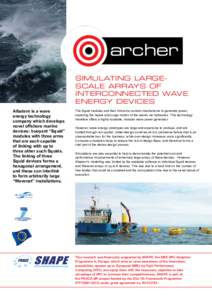Simulating LargeScale Arrays of Interconnected Wave Energy Devices Albatern is a wave energy technology company which develops