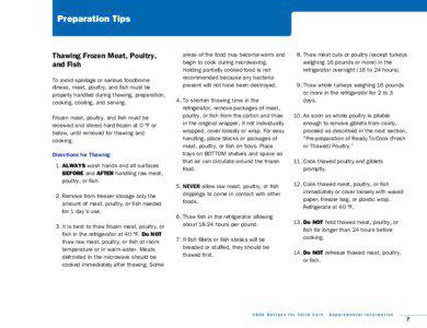Preparation Tips  Thawing Frozen Meat, Poultry,