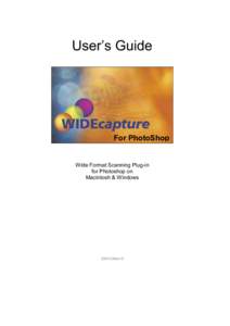 User Guide - Scan Plug-in for Adobe Photo Shop