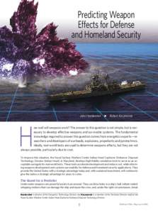 Predicting Weapon Effects for Defense and Homeland Security H