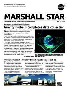 National Aeronautics and Space Administration NASA Marshall Star: Oct. 13, 2005 : Vol. 46/No. 5 ������������� Serving the Marshall Space Flight Center Community