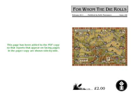 For Whom The Die Rolls #180 - February 2011