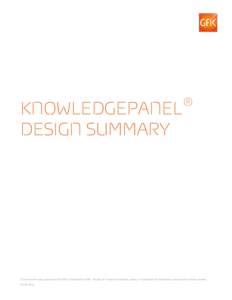 KnowledgePanel(R) Design Summary