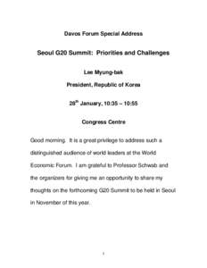 VIP Davos Speech (English version):  Draft, 2010