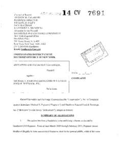 SEC Complaint: Michael S. Pagnano and Heathrow Natural Food & Beverage, Inc.