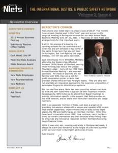 Newsletter Overview DIRECTOR’S CORNER updates 2011 Annual Business Meeting Bob Morris Teaches