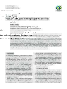 Hindawi Publishing Corporation Journal of Archaeology Volume 2013, Article ID, 15 pages http://dx.doi.orgReview Article