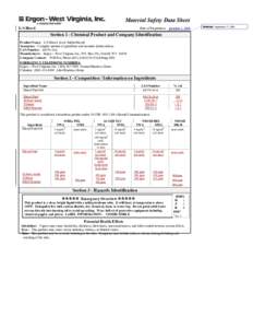 Material Safety Data Sheet L/S Diesel Date of Preparation:  October 1, 2009